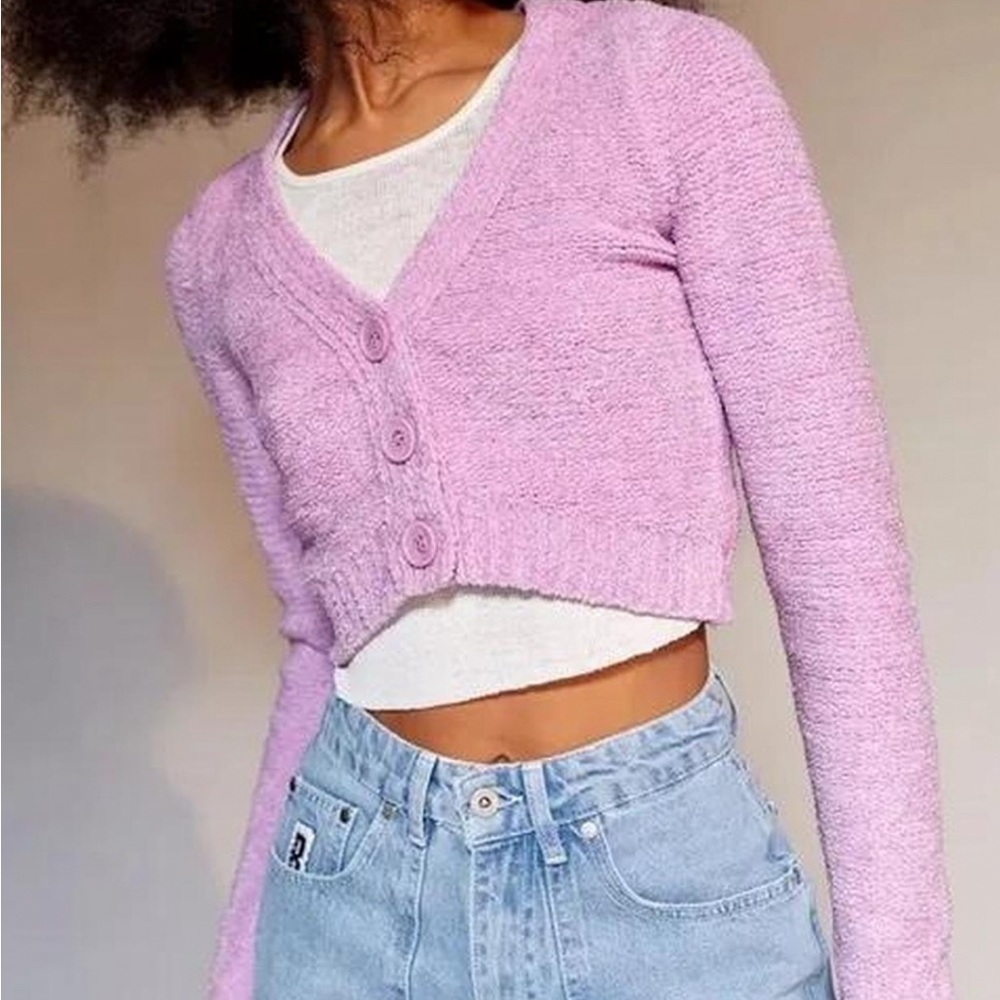 Urban outfitters purple cropped sweater. Size medium